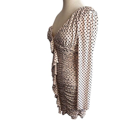 Majorelle SIZE LARGE Dress Karissa Mini One Shoulder Pink Polka Dot REVOLVE - Picture 6 of 9
